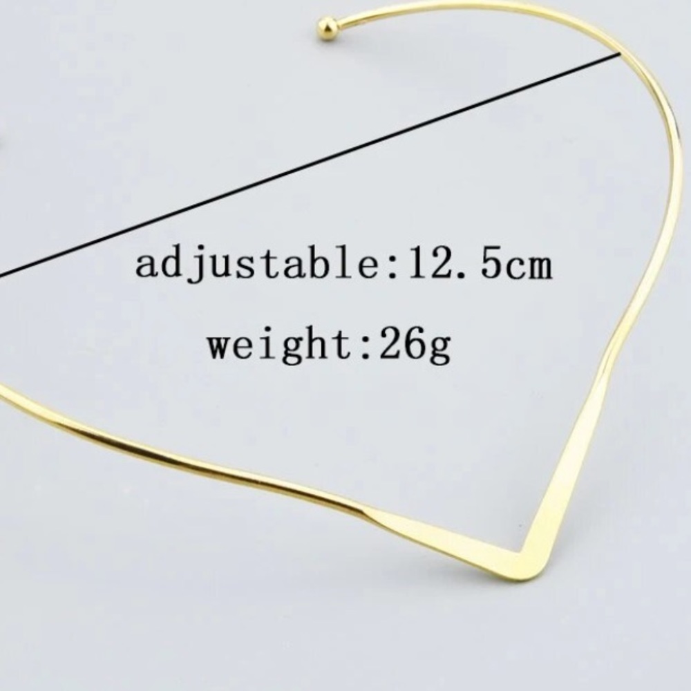 Gold adjustable statement necklace - Picture 3 of 3